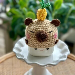 Capybara Marshmallow Mug Hat pineapple  (mug not included)